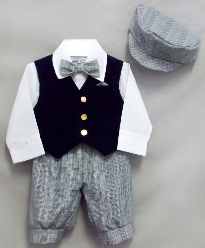 ''Baby  Victor'' 5Pc Boys Knicker Sets   -   Sizes: 6 - 9 Mos.