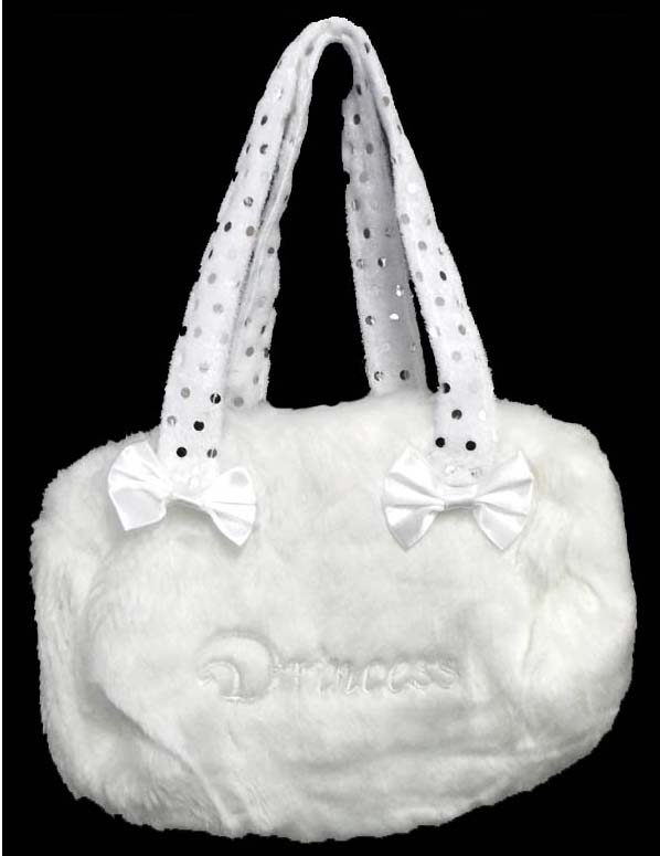 Dance Wear ''Princess'' Girls Embroidered White PURSE CBG27631