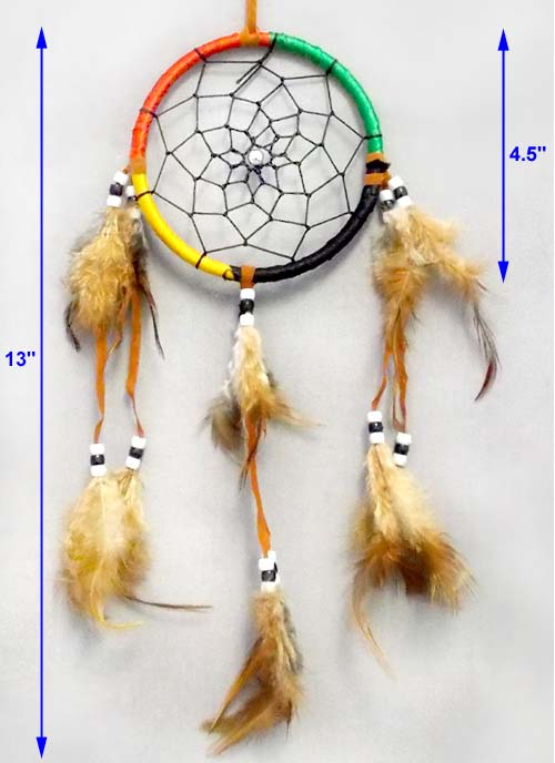 Native Pride DREAM CATCHER - Multi Color - Large Size: 4.5''