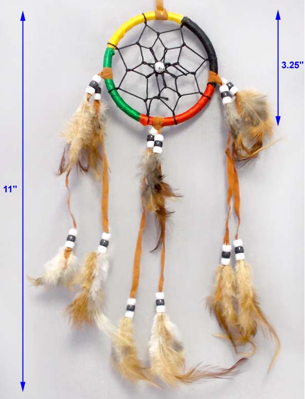 Native Pride Reggae Rasta  DREAM CATCHERs  3.25''