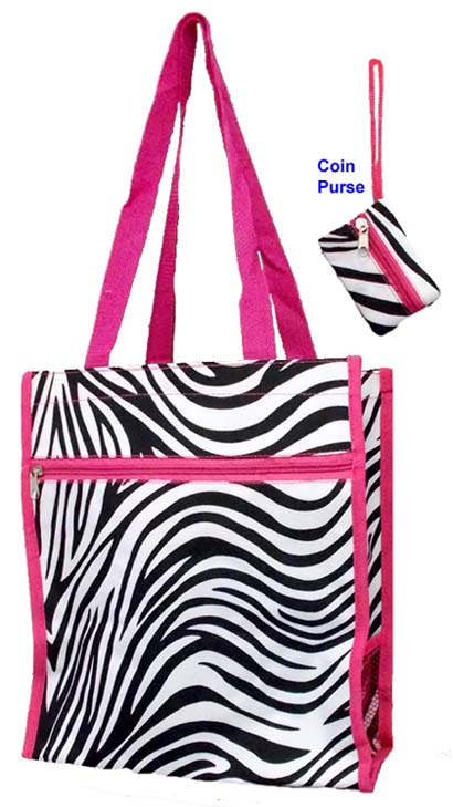 ''Zebra Prints''  2Pc Tote Bag & Money PURSE Set