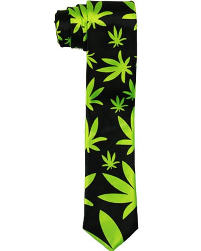 Fashion Neck Ties For ADULTs - Marijuana/Weed
