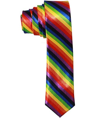 Gay Pride Fashion Neck Ties For ADULTs - Rainbow Colors