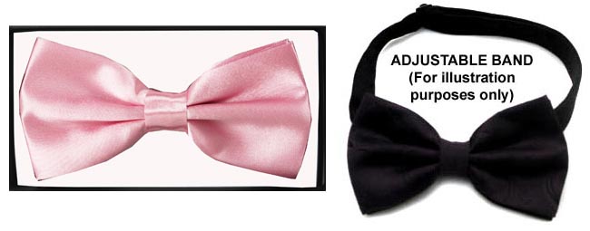 Formal Wear ADULT Bow Ties In Solid Color - Pink