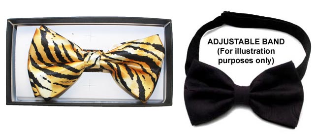 ADULT Bow Tie In Prints - Tiger