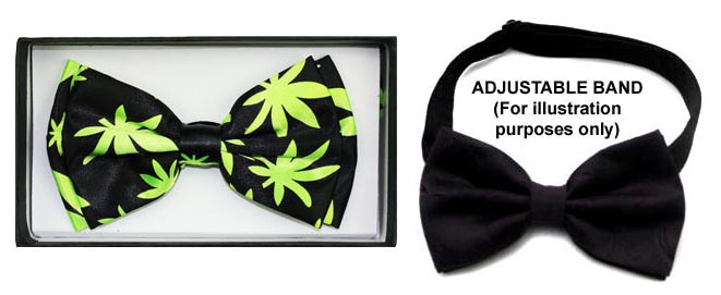 Urban Wear Adult Fashion Bow TIE - Marijuana/Weed/Cannabis