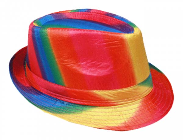 Fedora Trilby HATs For Adults - Rainbow Colors