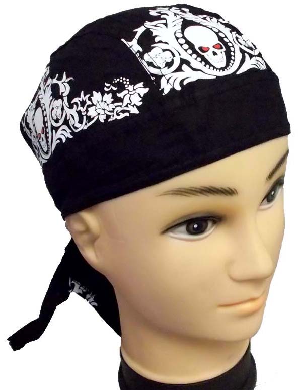 Head Wraps  - Doo Rags  - BIKER Skull Caps ......... Skulls