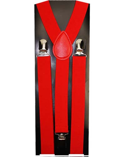 Boys Adjustable SUSPENDERS - Red