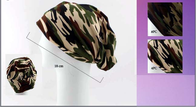 Head Wraps  Bonnets HATS -  For Women - Camo Prints