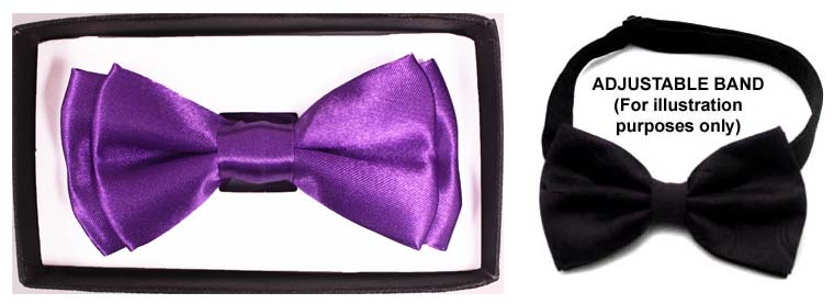 Boys Adjustable Bow TIE - Purple