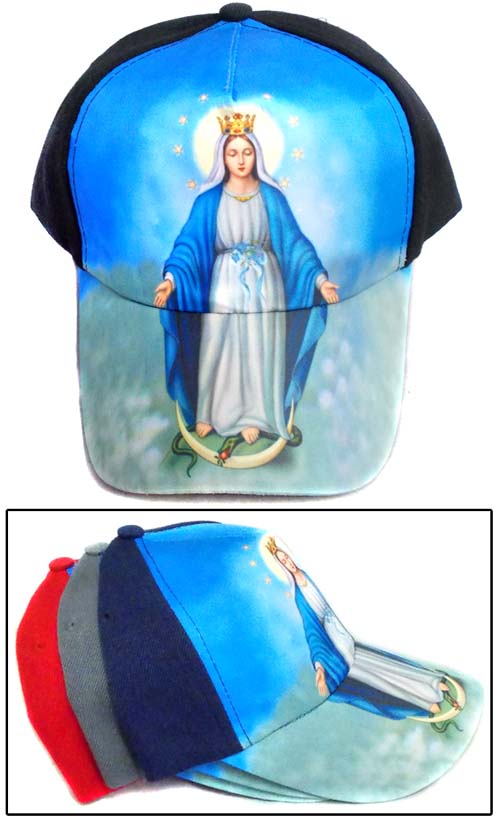 Guadalupe Catholic Style  Screen Printed BASEBALL Caps