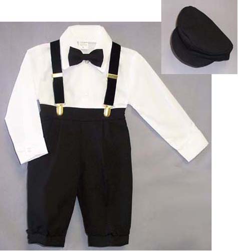 ''Arthur'' Boys 5Pc Black Knicker Sets With HAT. Sizes: 9-24 Months