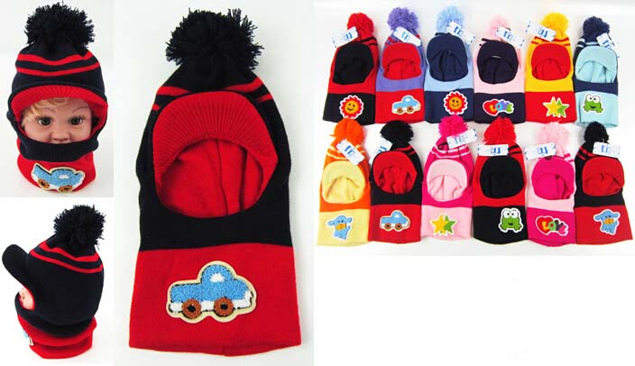 Kids Knitted Embellished Winter HATs - Neck Warmers - Ear Warmers