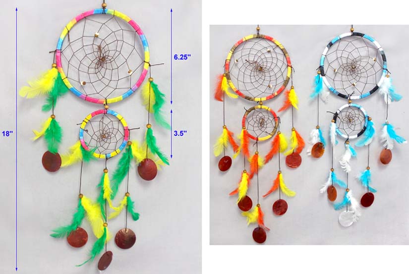 Native Pride Dream Catchers With WIND CHIMES (23411)