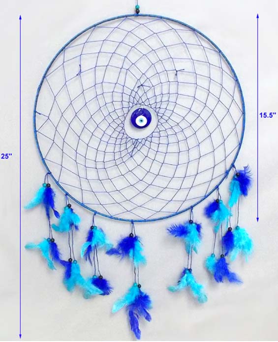 Native Pride Blue DREAM CATCHER - Size: 15.5 Inches (23407)