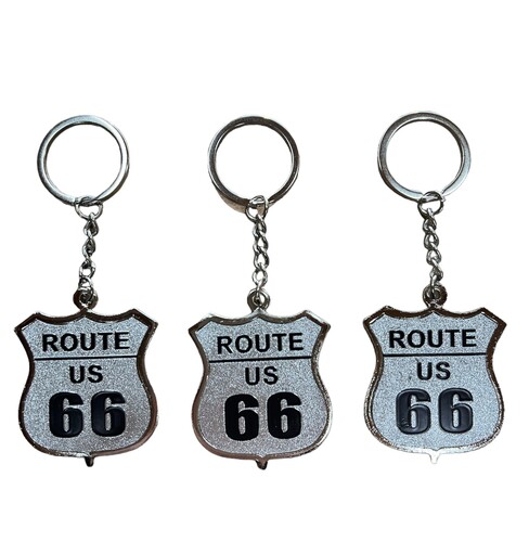 ROUTE 66 Metal Key Chain Key Rings