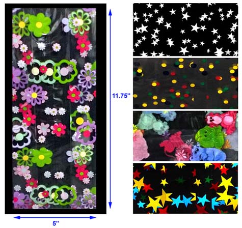 Clear Cellophane BAGs In Prints - Size: 11.75'' x 5'''