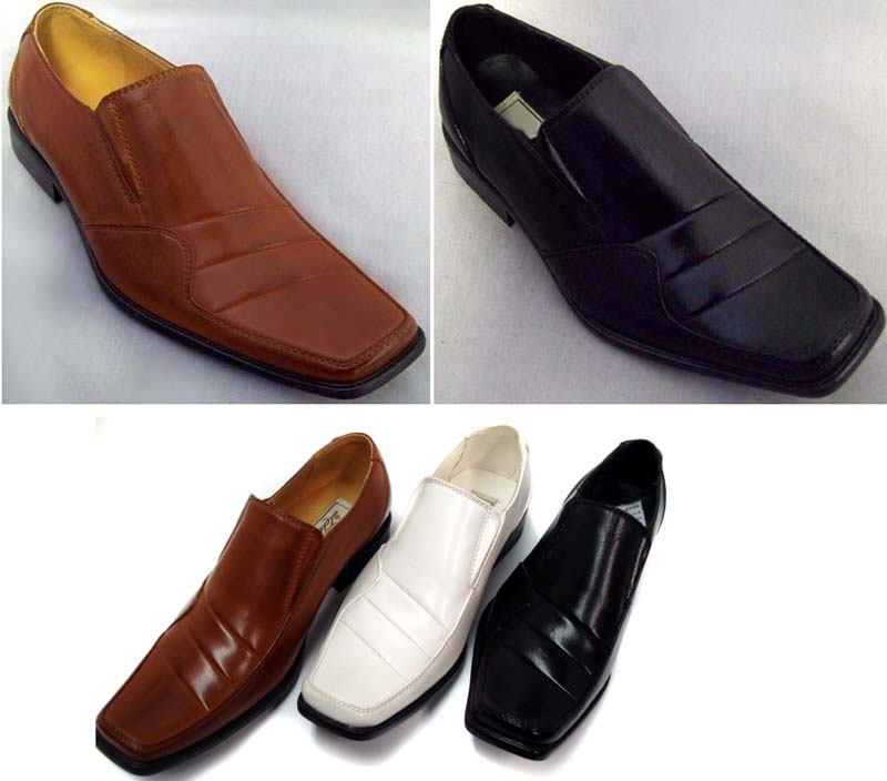 Boys Slip-On DRESS Shoes  -  Black Color (Sizes: 11-4)