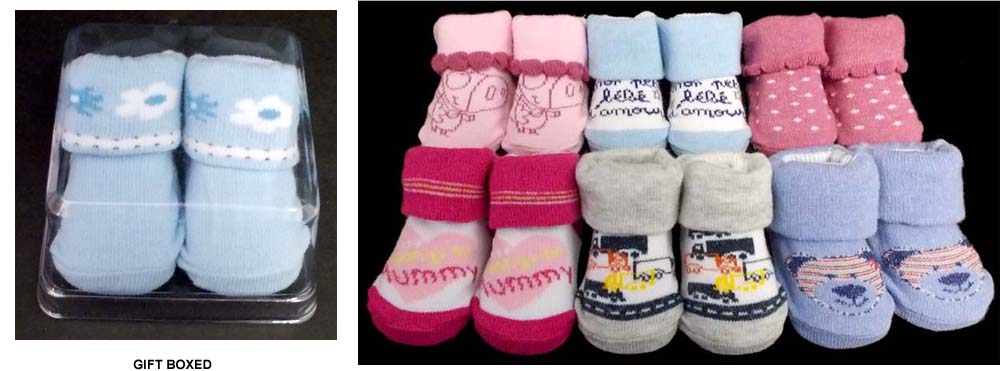 Boys & Girls Knitted Bootie Socks .  NEW Born   ( # 80161)