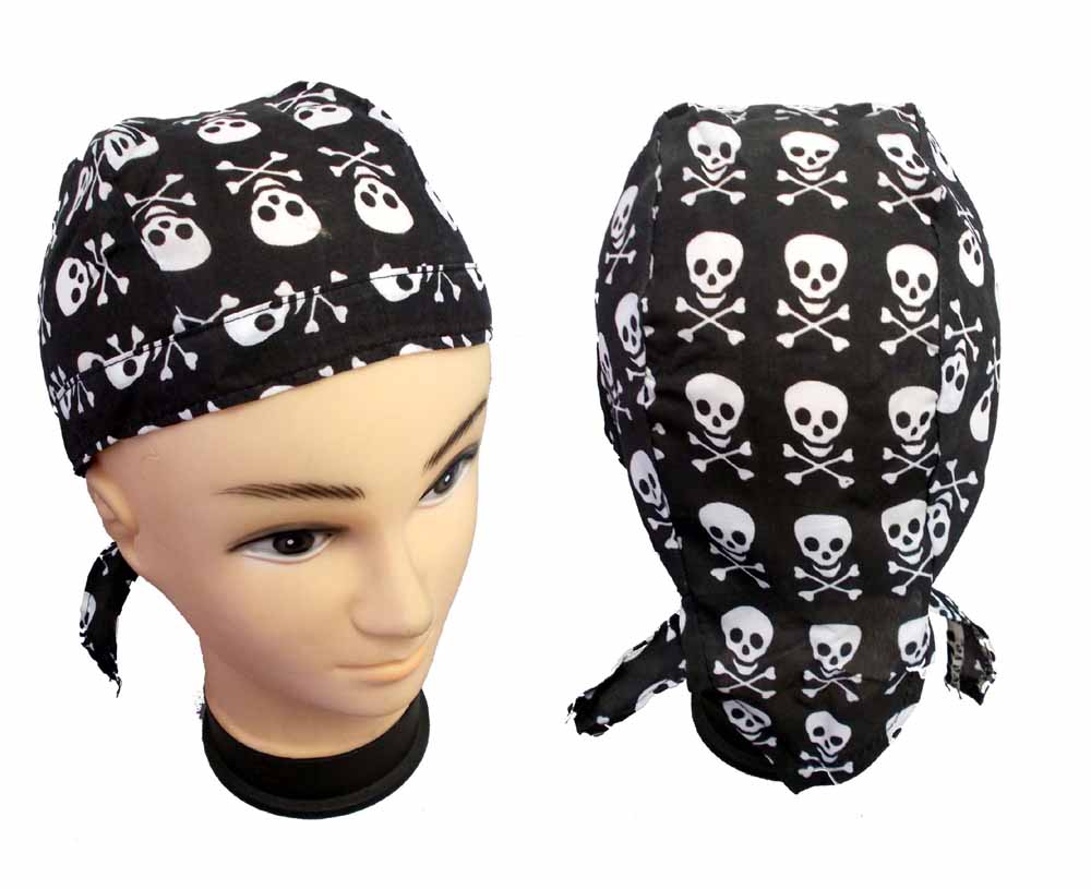 Head Wrap -  Doo Rag - BIKER Caps ..... Skulls & Bones