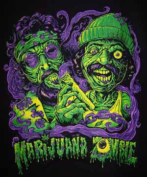 Marijuana Zombies Marijuana Weed Pot  T SHIRTs  ....