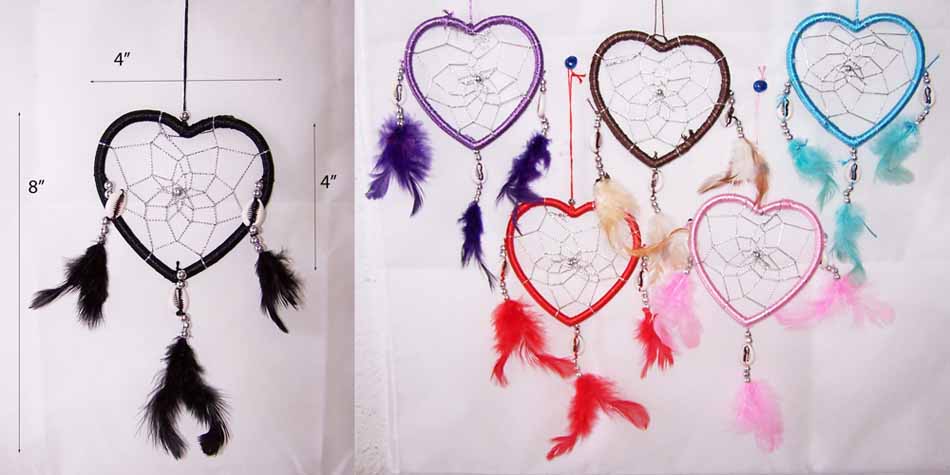Native Pride DREAM CATCHER - Heart Shaped - 4'' Inches