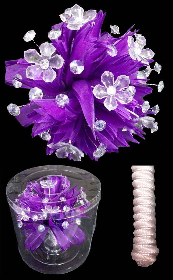 Bridal - Quinceanera - Presentation Silk & Crystal Flower Bouquet