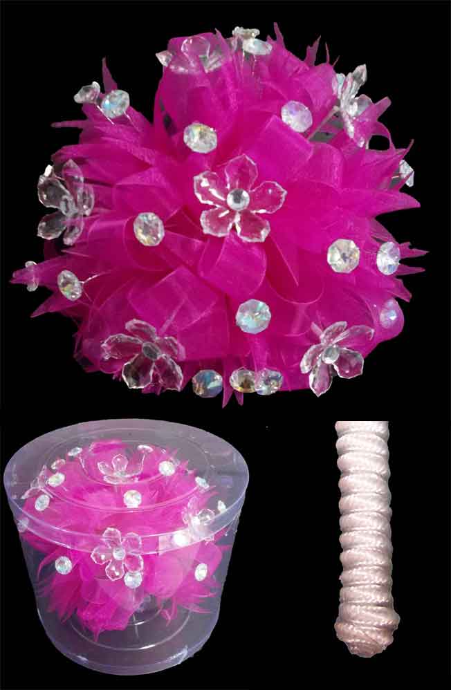 Bridal - Quinceanera - Presentation Silk & Crystal Flower Bouquet