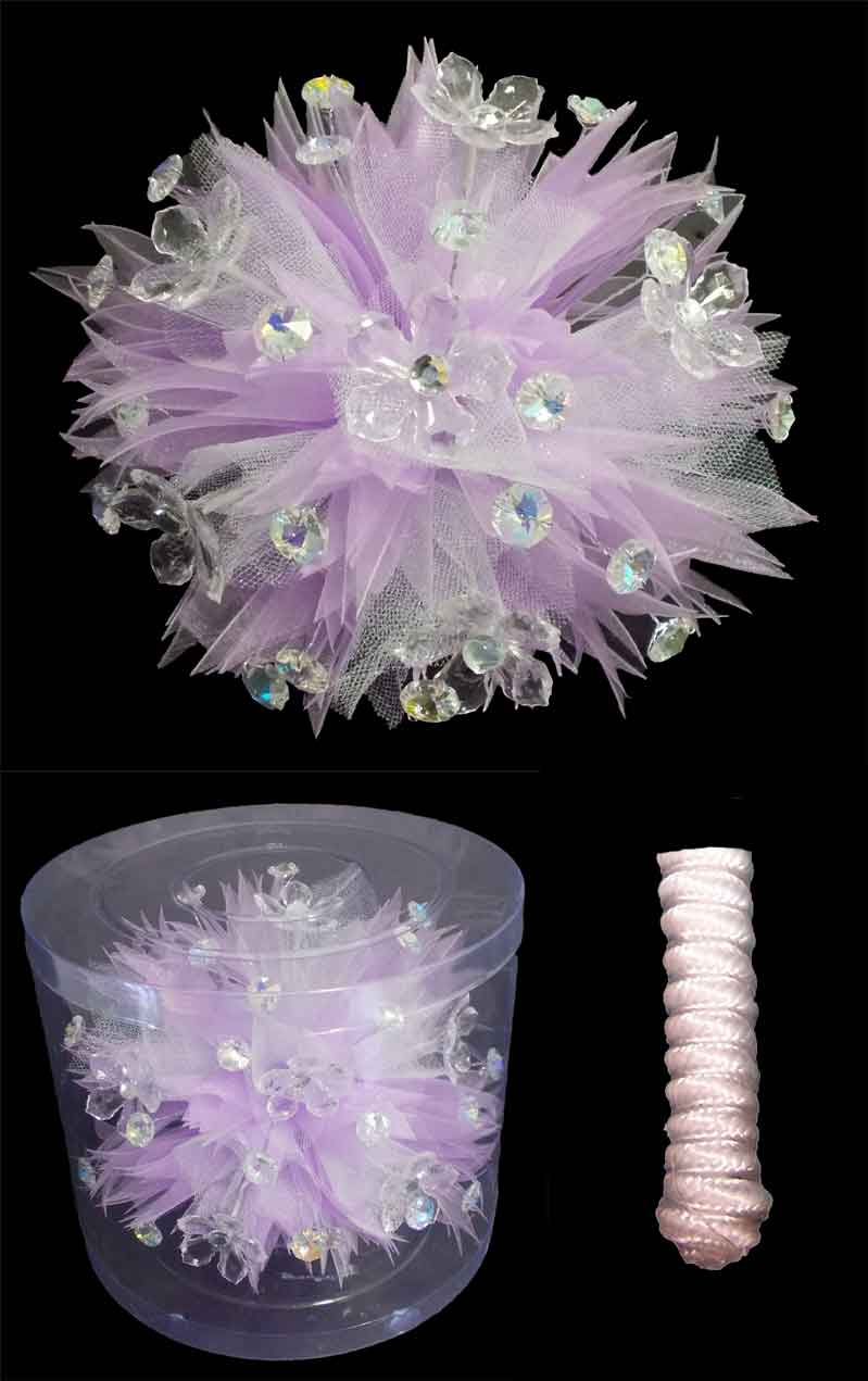 Bridal - Quinceanera - Presentation Silk & Crystal FLOWER Bouquet