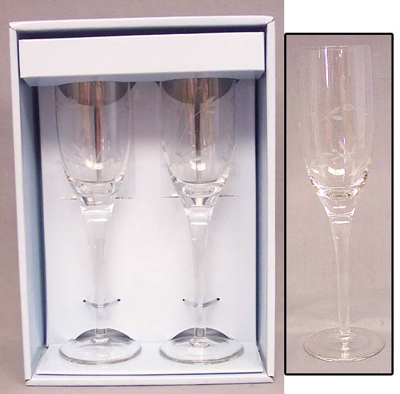 2Pc  Clear Wine GLASSES/Goblets Sets  ( # 57637A)