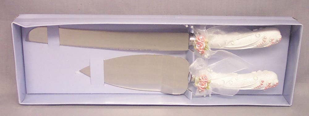 Bridal/Quincenera  2Pc KNIFE & Server Sets   ( # W0020ST-PK)