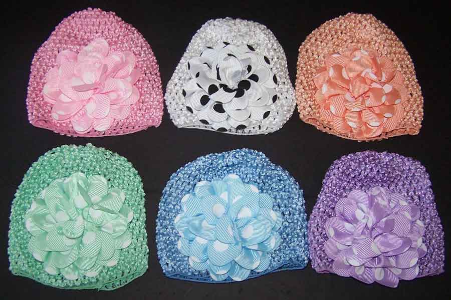 Baby - Infant Kufi HATS - Crochet Bonnets - Assorted Colors