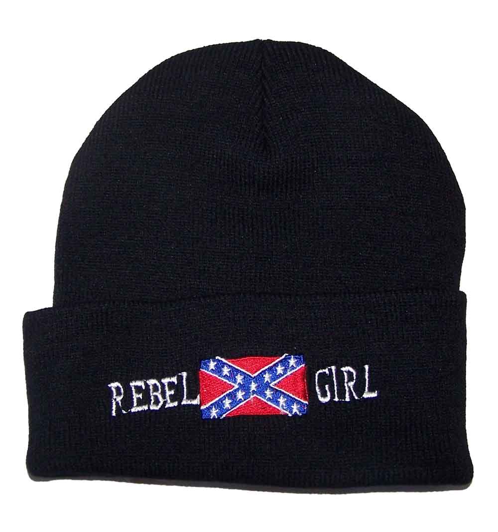 Rebel Girl Battle Dixie FLAG Knitted Beanies Winter Caps