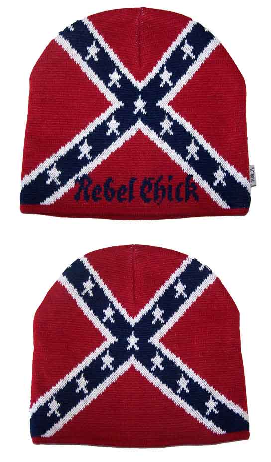 Rebel Chick  Dixie Flag Beanies Winter CAPS