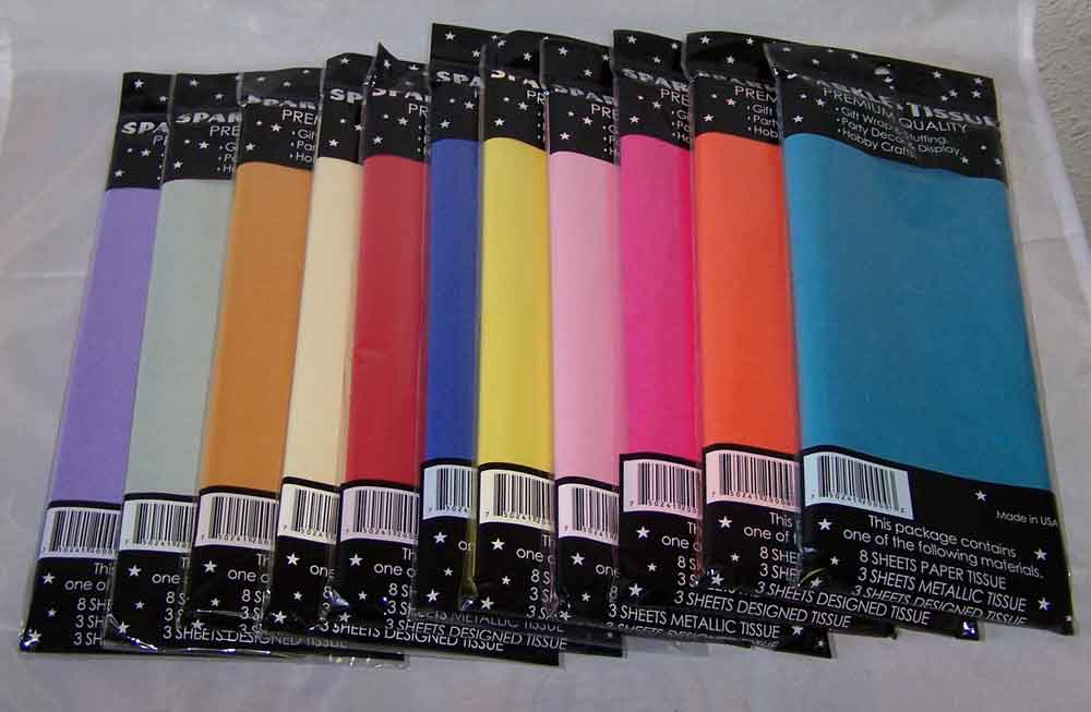 Tissue Paper   For Gift WrappINg -  IN Assorted Colors (US MADE)