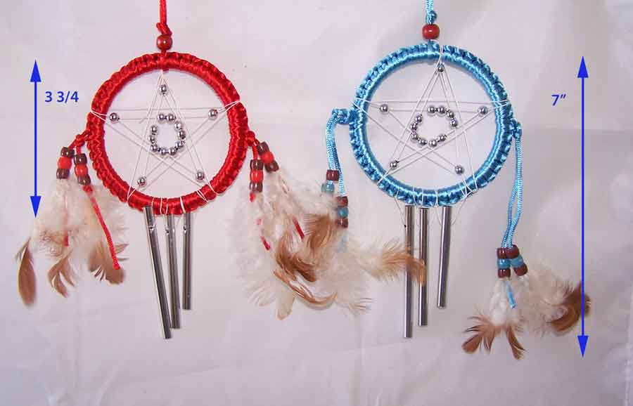 Native Pride  Dream Catchers - Wind Chimes Star Design 3 3/4''