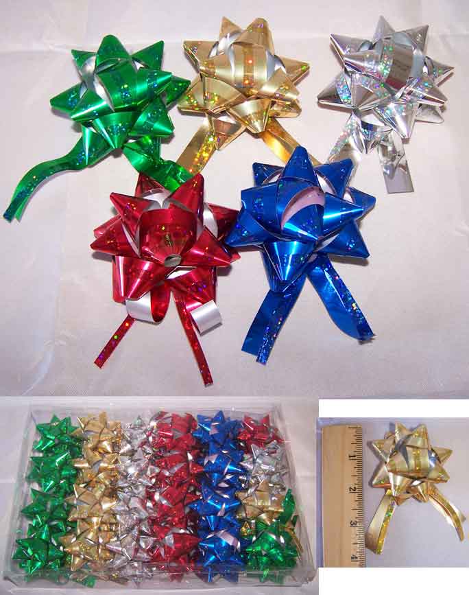 Foil Gift Wrapping Bows - 48 PC Pack