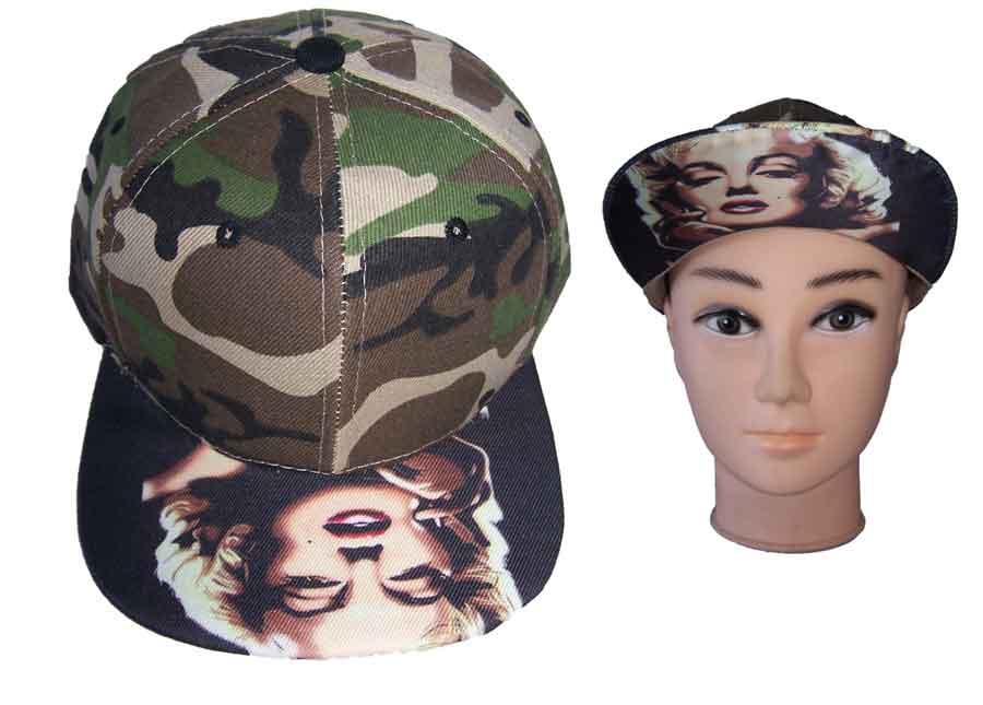 ''Marilyn Monroe''    BASEBALL CAPs  Green Camo Color