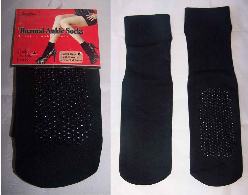 Teenagers/Womens Thermal Ankle SOCKS - Black ( # 2541)