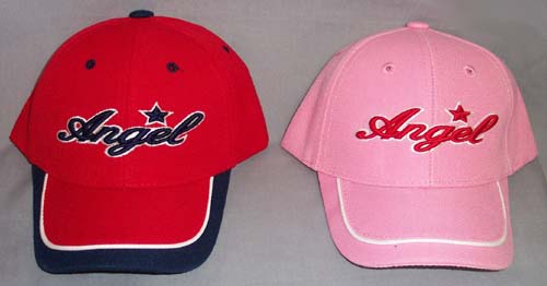 ''Angel''  Embroidered BASEBALL CAPs  - Girls Size