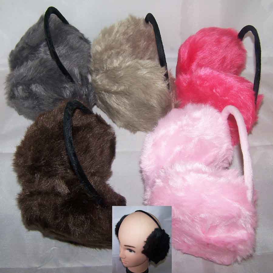 Plush Ear Muffs - Ear Warmers For ADULTs In Assorted Colors