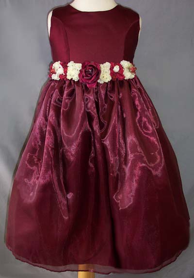 ''MIMI'' Girls HOLIDAY Style Dress With Silk  Flowers (Sizes: 2-8)