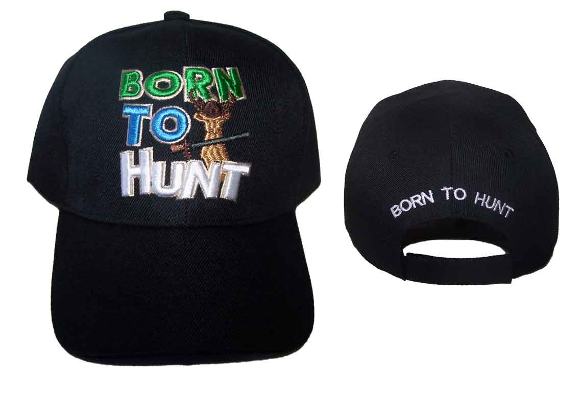 ''Born to Hunt''  Hunting  BASEBALL Caps Hats Embroidered