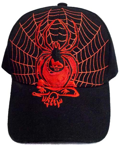 Spider & Skull Embroidered Baseball CAPS