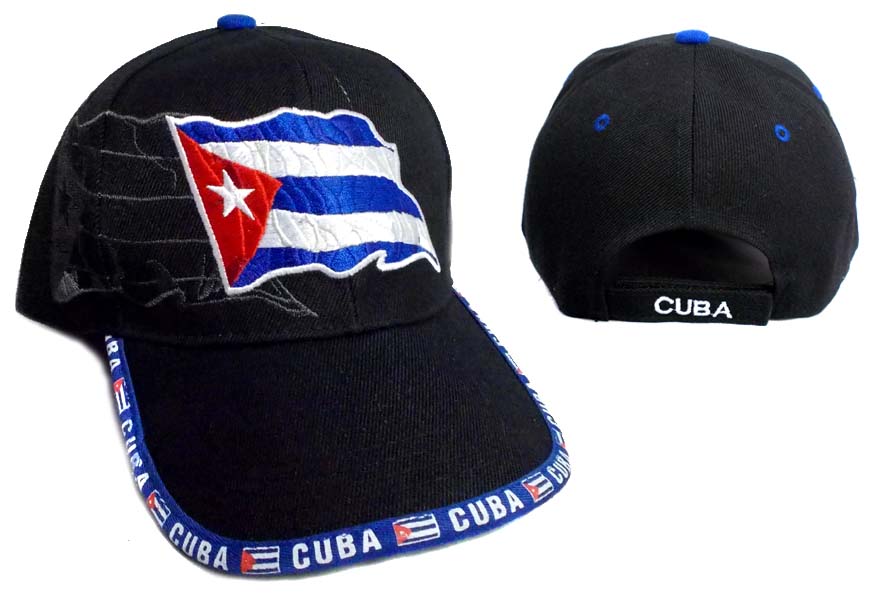 ''CUBA''  Country  Embroidered BASEBALL Caps