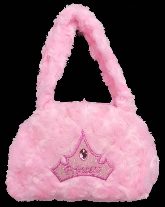 Dance Wear - Girls Embroidered Plush Hand BAG With Rhinestone