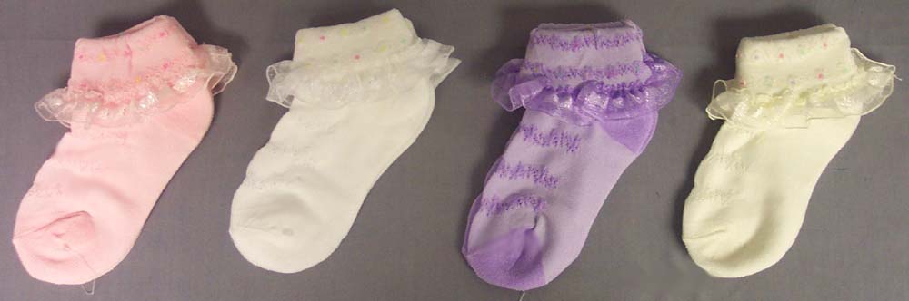 Girls  Fancy  Laced  DRESS Socks   ( # GNS 2032/9335)