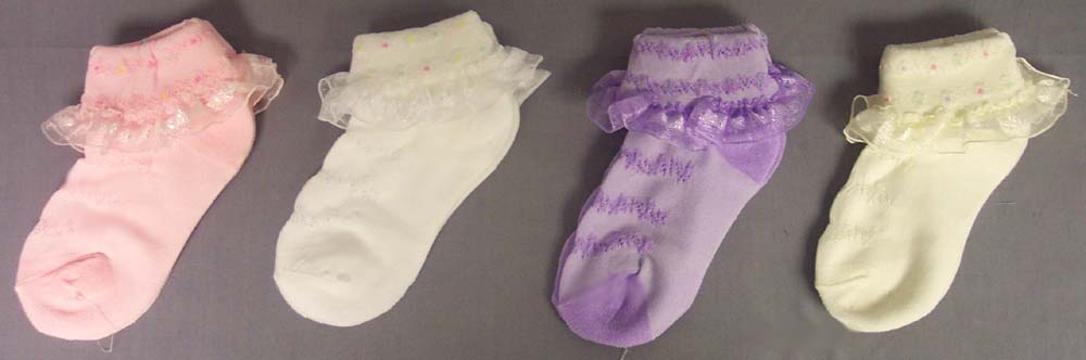 Girls  Fancy  Laced  Dress SOCKS   ( # GNS 2032/9335)