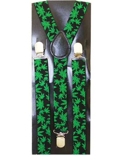 Marijuana  SUSPENDERS For Men & Adults